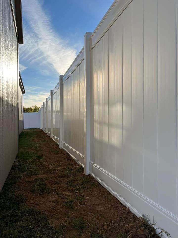 White Vinyl Fence Installation for Security and Privacy